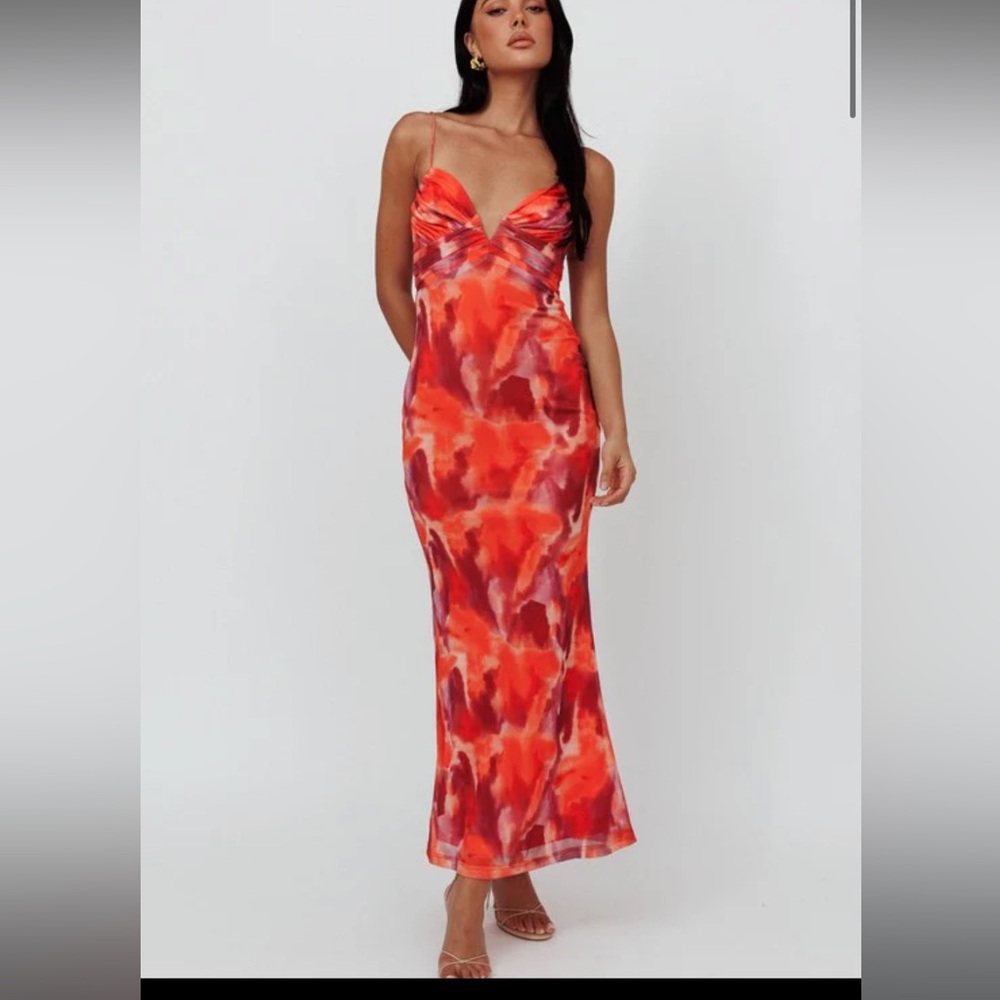 Orange maxi dress